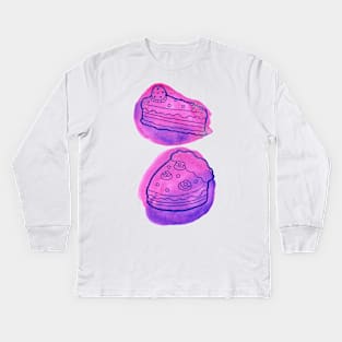 Watercolor Cake Slices Kids Long Sleeve T-Shirt